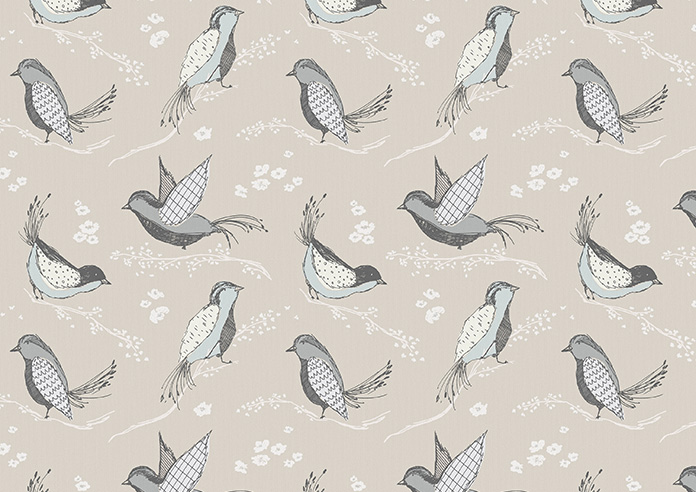 Bluebirds, Peanut - Twist&Fit Roller Blind - Image 6